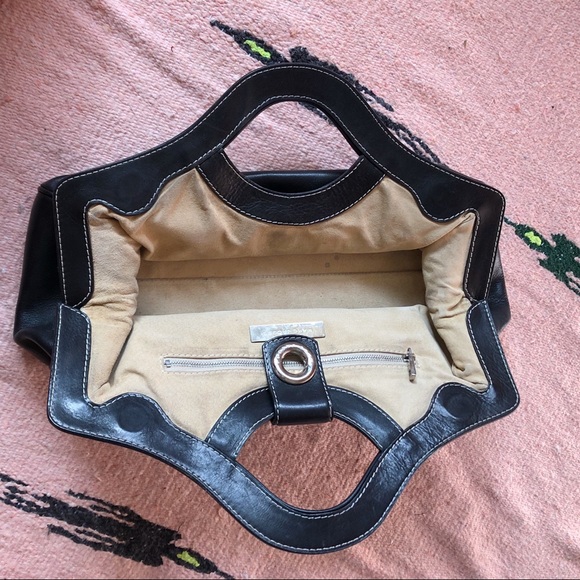 Marc Jacobs Black Leather Top Handle Clutch - Picture 3 of 3